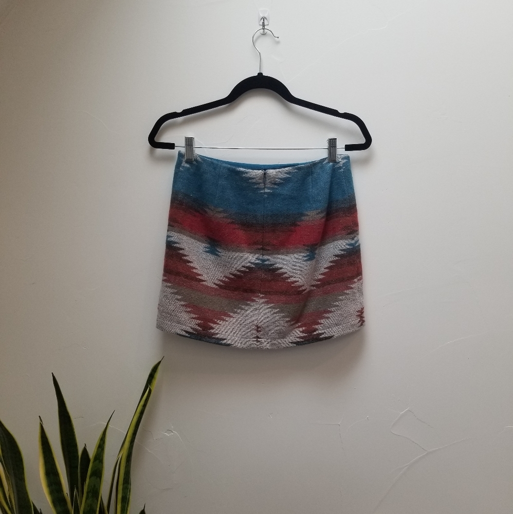 American Eagle Patterned Wool Mini Skirt - Picture 2 of 3